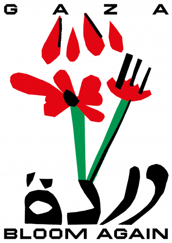 A Palestine solidarity print from workshop in Paris with Formes des luttes