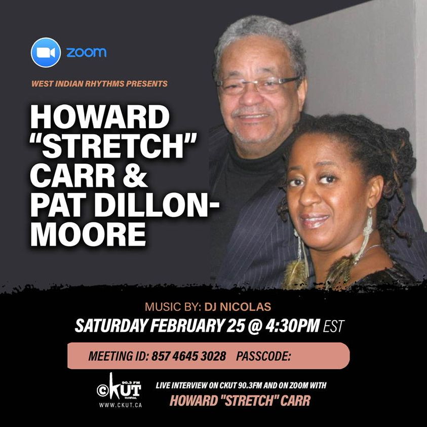 Howard “Stretch” Carr Hosts Pat Dillon-Moore on West Indian Rhythms