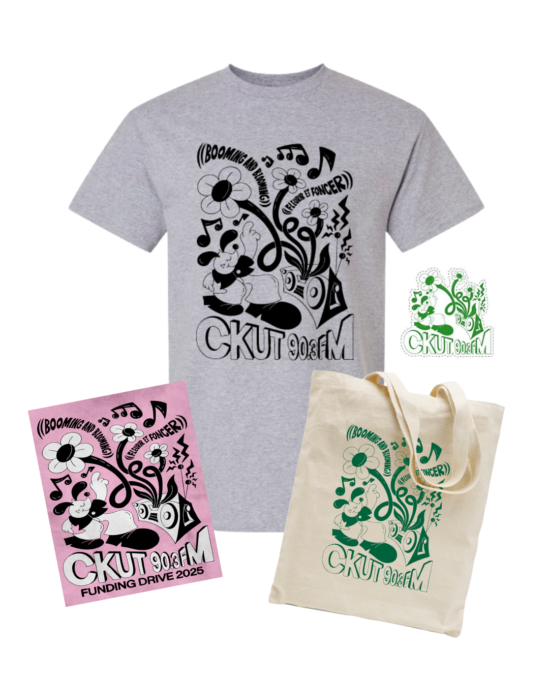 T-Shirt + Tote + Magnet + Mini Poster (Grey) 2025